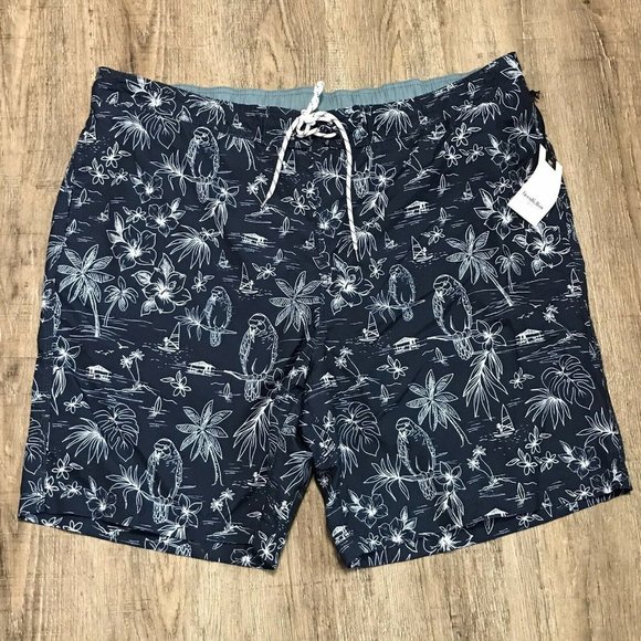 Goodfellow NWT Board Shorts Swimsuit ~ Sz XXL - Picture 1 of 6